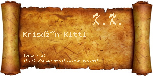 Krisán Kitti névjegykártya