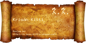 Krisán Kitti névjegykártya